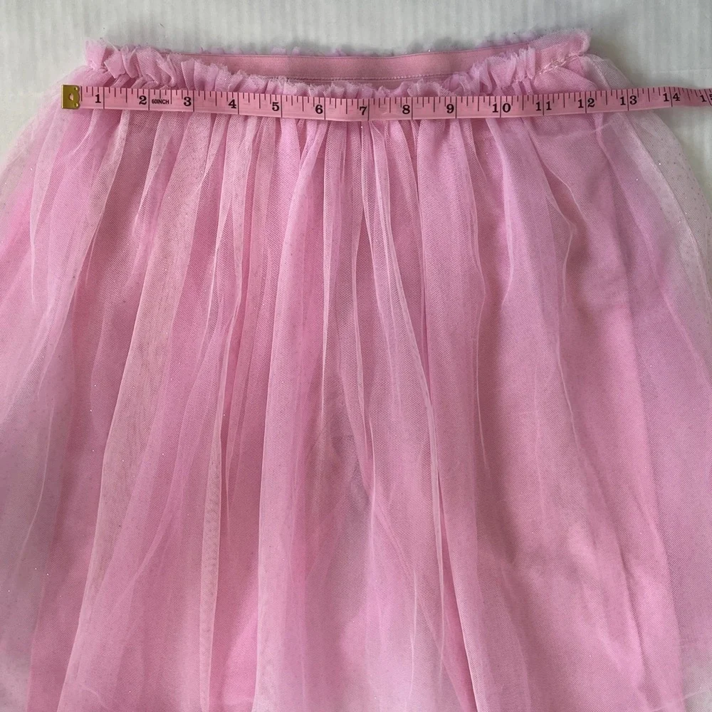 Disney Girls Pink Tulle Skirted Leggings 9/10